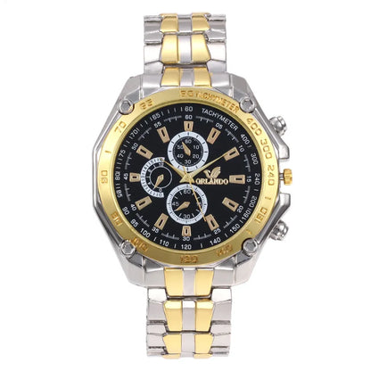 Men Watches Quartz Silver-gold Stainless Steel Wristwatch Male Clock Classic Dress Business Relojes Saati Masculino Relogio