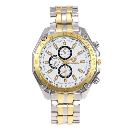 Men Watches Quartz Silver-gold Stainless Steel Wristwatch Male Clock Classic Dress Business Relojes Saati Masculino Relogio