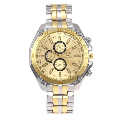 Men Watches Quartz Silver-gold Stainless Steel Wristwatch Male Clock Classic Dress Business Relojes Saati Masculino Relogio