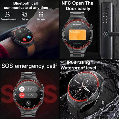 2025 New Laser detection Blood pressure Smart Watch Men Heart rate Pulse Three highs Blood oxygen Call Health Sports NFC Watches