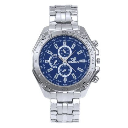 Men Watches Quartz Silver-gold Stainless Steel Wristwatch Male Clock Classic Dress Business Relojes Saati Masculino Relogio