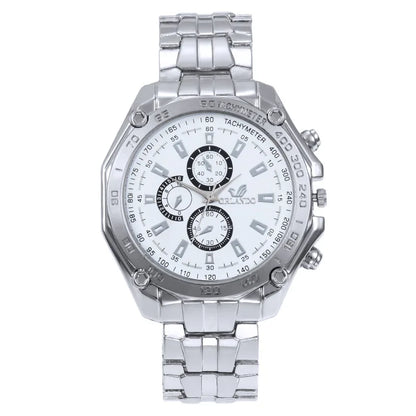 Men Watches Quartz Silver-gold Stainless Steel Wristwatch Male Clock Classic Dress Business Relojes Saati Masculino Relogio